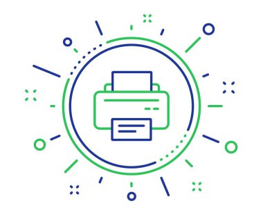 Yazıcı simgesi. Çıktı aygıtı işareti. Vektör