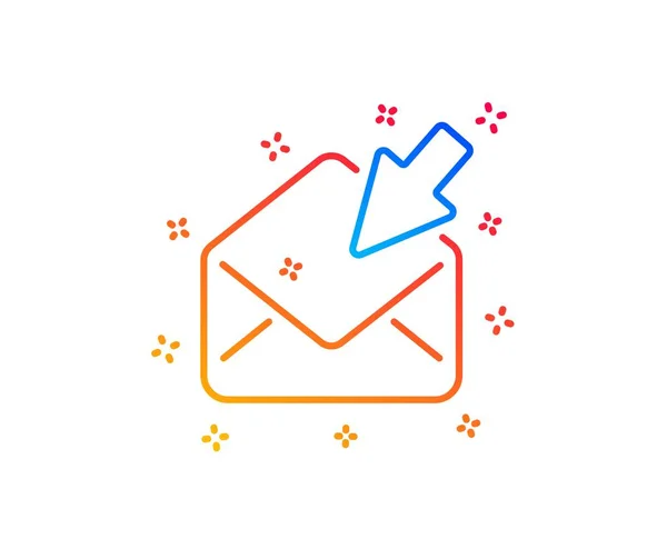 Open het pictogram van de e-mail regel. Correspondentie teken voor berichten weergeven. Vector — Stockvector