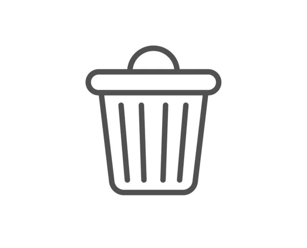 Papierkorbzeilen-Symbol. Müll, Müll. Löschen, Löschen. Vektor — Stockvektor