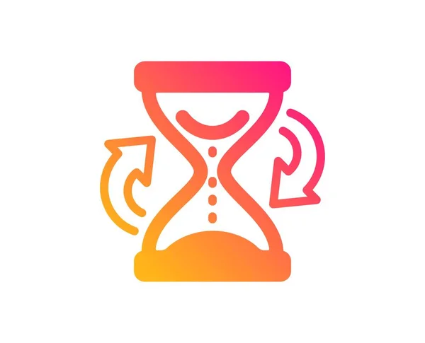 Hora reloj de arena icono de actualización. Señal de reloj de arena. Vector — Archivo Imágenes Vectoriales