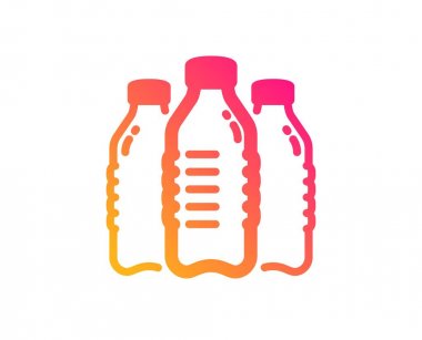 Su şişeleri simgesi. Hala su işareti. Vektör