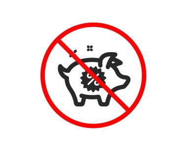 Piggy satış simgesi. Alışveriş indirimi işareti. Vektör