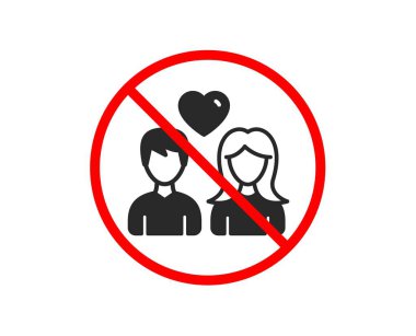 Çift simgesi. Kalp işareti olan kullanıcılar. Vektör