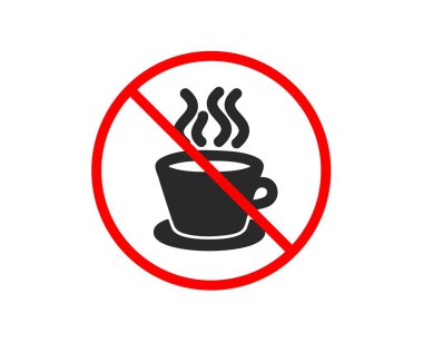 Çay veya kahve simgesi. Sıcak içecek işareti. Vektör