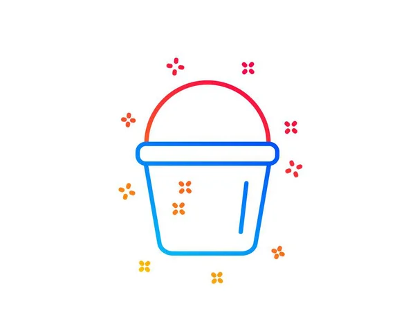 Reaning bucket line icon. Стиральное оборудование. Вектор — стоковый вектор