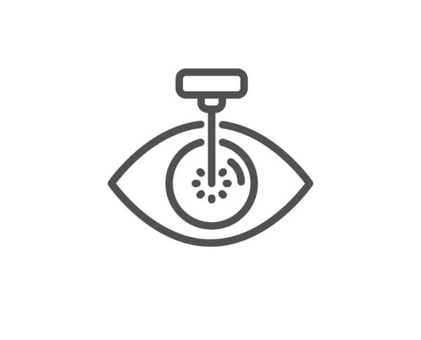 Eye laser surgery line icon. Oculist clinic sign. Optometry vision. Vector — Stock Vector
