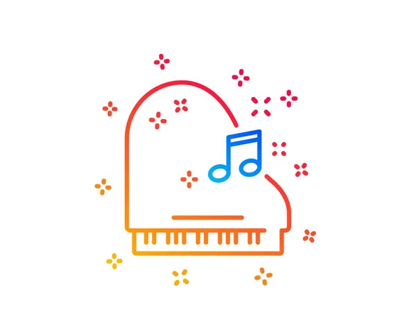 Piano Line Icon. Musikinstrumentenschild. Vektor — Stockvektor