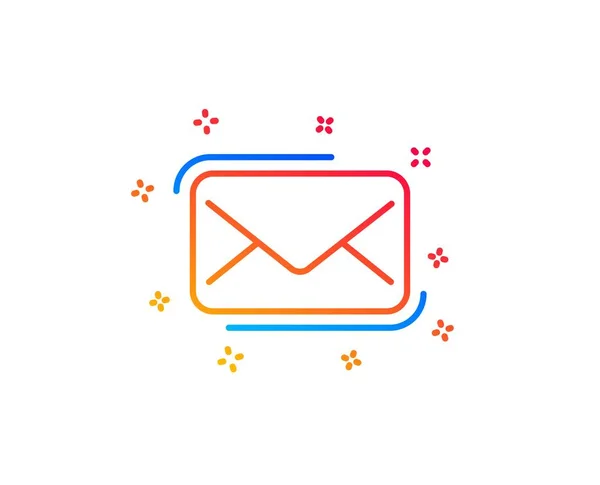Mensajero línea de correo icono. Nuevo signo de boletín. Vector — Vector de stock