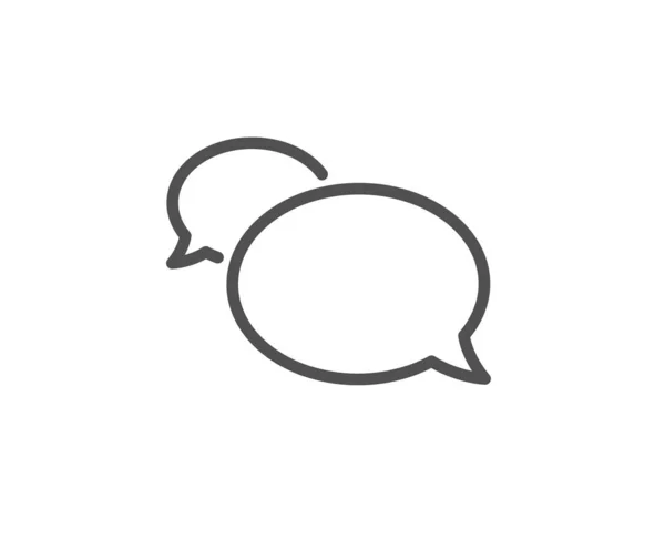 Messenger line icon. Speech bubble sign. Chat message. Vector — Stock Vector