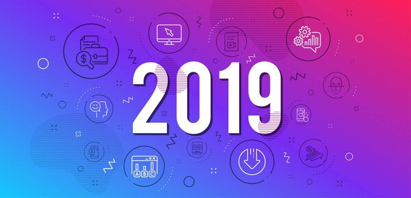 Колесо обозрения, тестирование и интернет-набор. Скачать стрелку, видео файл и Loan процентов знаков. Вектор
