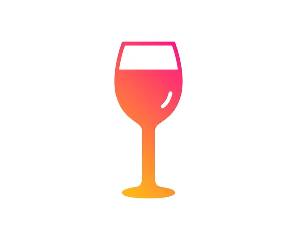Ikona skleněného vína. Skleněná značka Bordeaux. Vektorové — Stockový vektor