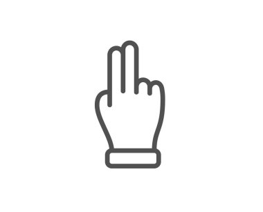 El çizgisi simgesine tıklayın. İki parmak avuç içi işareti. Vektör