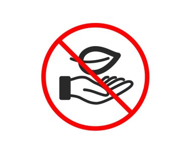 Yaprak simgesi. Bitki işaretini büyütün. Vektör