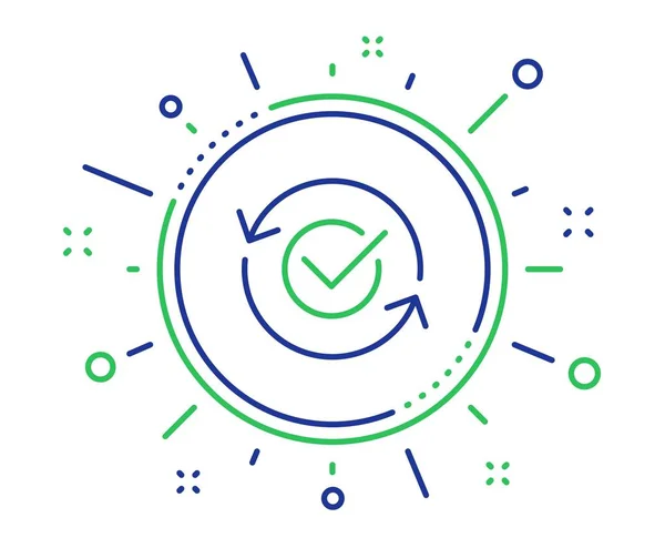 承認済みの回線アイコン。承認済または確認済みの署名。ベクトル — ストックベクタ