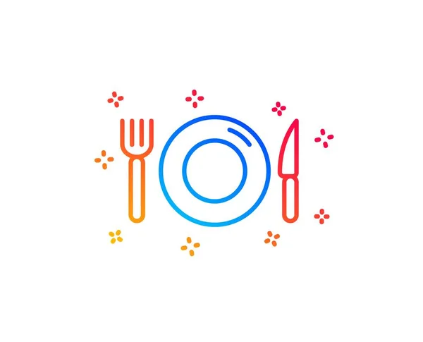 Foodline-Symbol. Restaurant-Schild. Vektor — Stockvektor