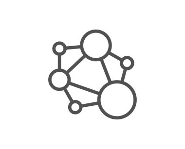 Bütünlük satırı simgesi. Sosyal ağ işareti. Çekirdek değeri. Vektör