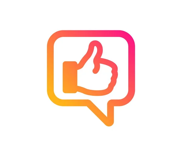 Like icon. Thumbs up sign. Vector — Stock Vector