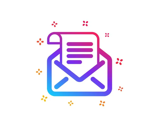 Mail newsletter icon. Read Message correspondence sign. Vector — Stock Vector