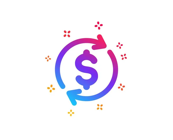 Valutawissel-pictogram. Geld overmaken. Vector — Stockvector