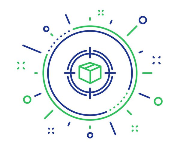 Parcel tracking line icon. Delivery monitoring. Vector