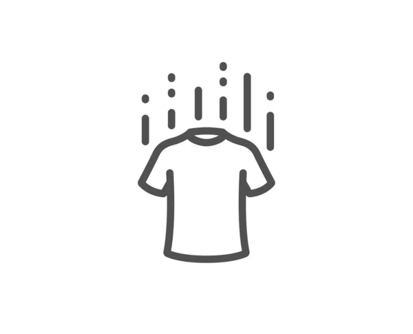 Icono de línea de camiseta seca. Señal de la camisa de lavandería. Limpiador de ropa. Vector — Vector de stock