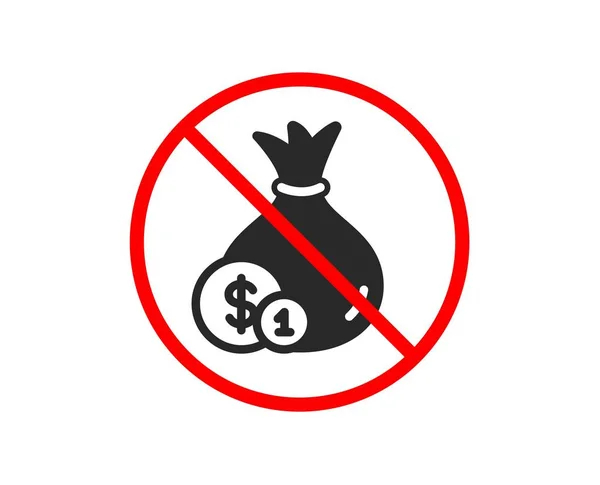 Het pictogram van de zak van het geld. Cash Banking valuta. Vector — Stockvector