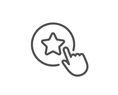 Sadakat yıldız çizgisi simgesi. Bonus puanlar. İndirim programı. Vektör