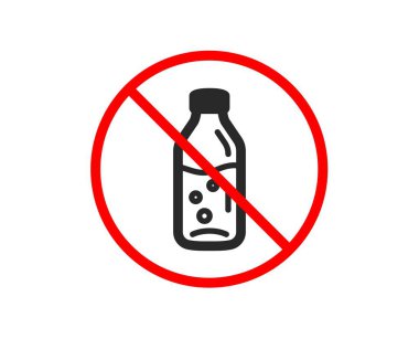 Su şişesi simgesi. Soda aqua işareti. Vektör