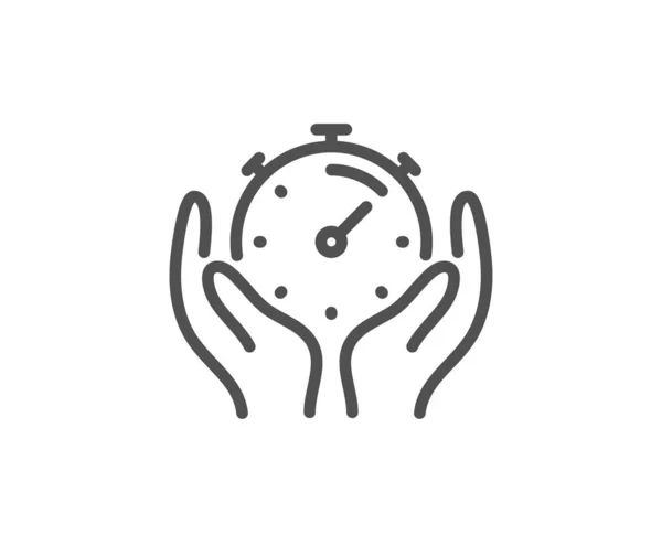 Timer line icon. Time management sign. Stopwatch. Vector — Stock Vector