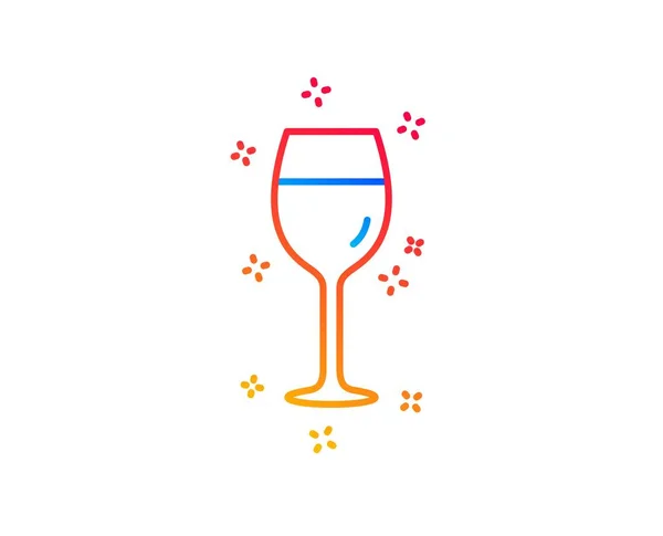 Wine glass line icon. Bordeaux glass sign. Vector — Stock Vector