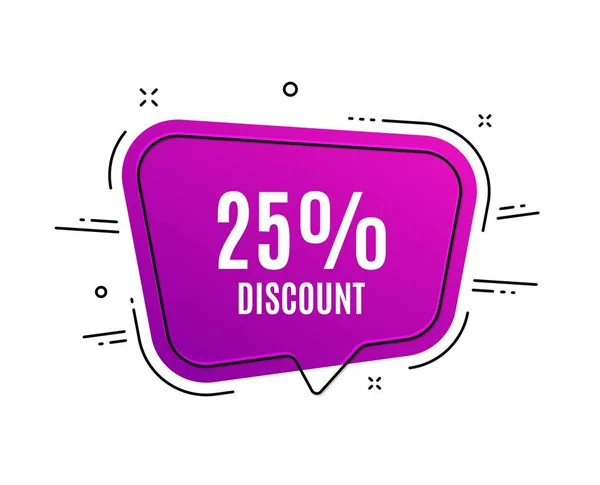 25% rabatu. Sprzedaż oferta znak cena. Wektor — Wektor stockowy