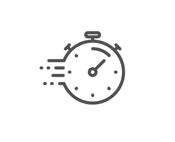 Pictogram van de timer lijn. Tijd management teken. Stopwatch. Vector — Stockvector