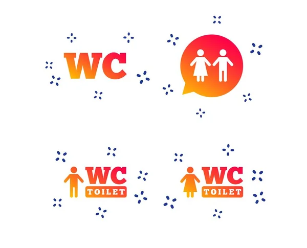 Iconos de WC WC. Caballeros y señoras. Vector — Archivo Imágenes Vectoriales