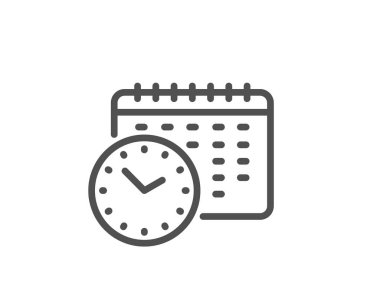 Takvim zaman satırı simgesi. Saat işareti. Izle. Vektör