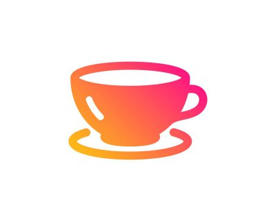 Çay bardağı simgesi. Kahve içen tabela. Vektör