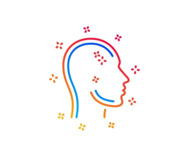 Baş çizgi simgesi. İnsan profili işareti. Vektör