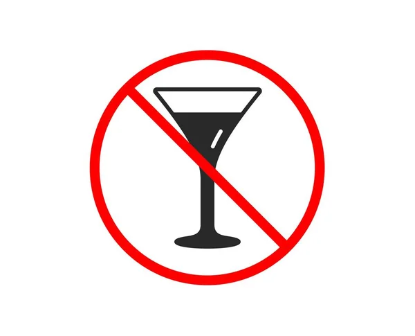 Icono de cristal Martini. Signo de copa de vino. Vector — Archivo Imágenes Vectoriales