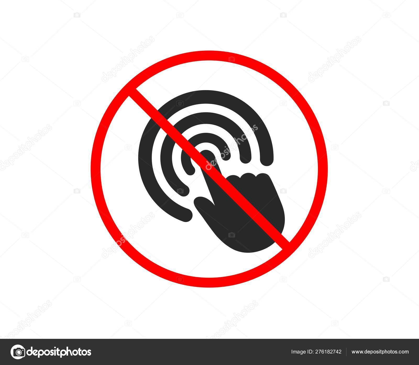 Hand Click icon. Finger touch sign. Vector Stock Vector Image by ...