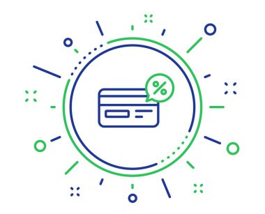 Kredi kartı satırı simgesi. Cashback Servisi. Vektör