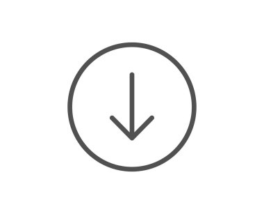 Düğme çizgisi simgesini aşağı kaydırın. Kaydırma ekran işareti. Sayfayı kaydırın. Vektör