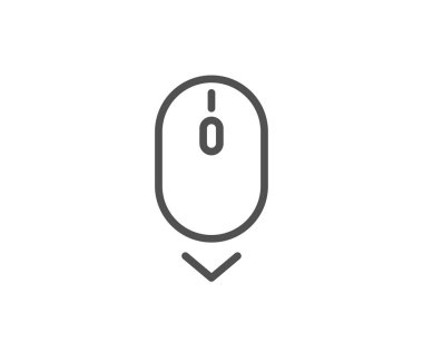 Fare çizgisi simgesini aşağı kaydırın. Kaydırma ekran işareti. Sayfayı kaydırın. Vektör