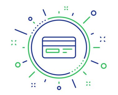 Kredi kartı satırı simgesi. Banka ödeme yöntemi. Vektör