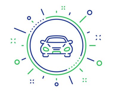 Araç taşıma hattı simgesi. Ulaşım aracı işareti. Vektör