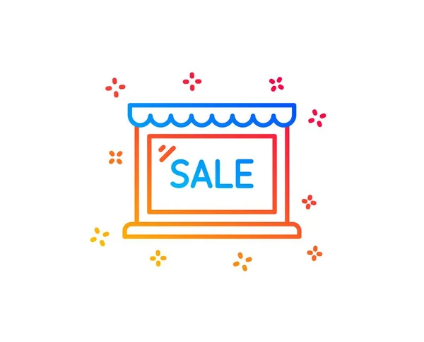 Sale line icon. Shopping store discounts sign. Vector — Stock Vector