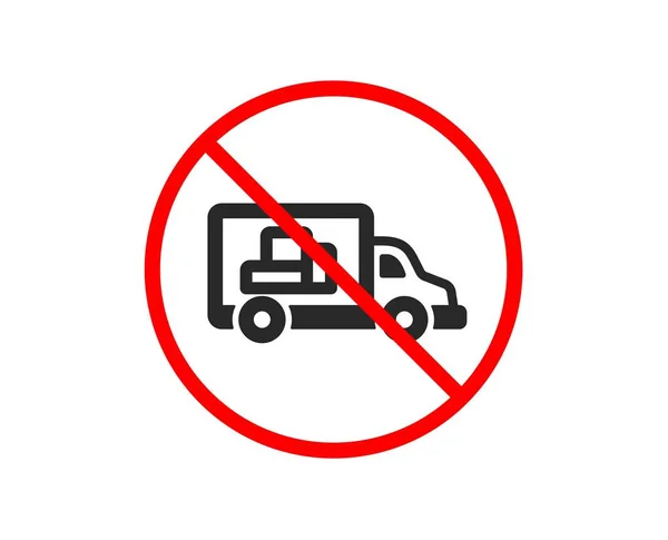 Icona del trasporto camion. Segno veicolo di trasporto. Vettore — Vettoriale Stock