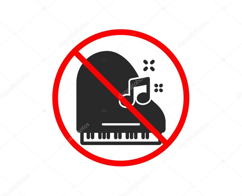 Piano icon. Musical instrument sign. Vector