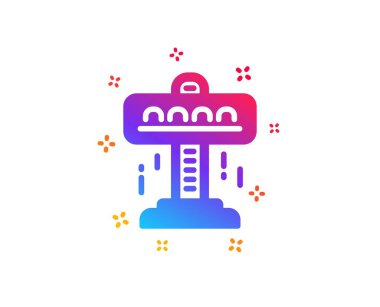 Carousels simgesi. Eğlence cazibe Park işareti. Vektör