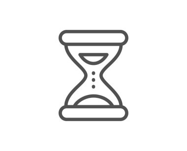 Kum saati saat çizgisi simgesi. Saat kum işareti. Izle. Vektör