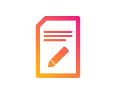 Belge simgesini edit. Dosya işareti. Vektör