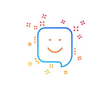 Gülümseme çizgisi simgesi. Pozitif geri bildirim derecelendirme işareti. Vektör